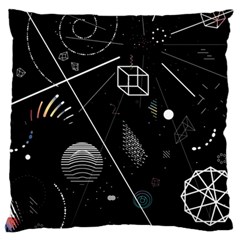 Future Space Aesthetic Math Standard Premium Plush Fleece Cushion Case (one Side) by pakminggu