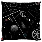 Future Space Aesthetic Math Standard Premium Plush Fleece Cushion Case (One Side) Front