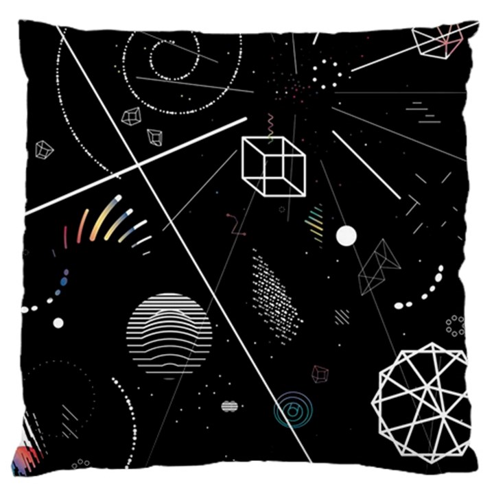 Future Space Aesthetic Math Standard Premium Plush Fleece Cushion Case (One Side)