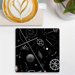 Future Space Aesthetic Math Uv Print Square Tile Coaster  by pakminggu