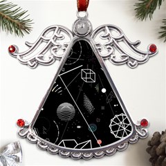 Future Space Aesthetic Math Metal Angel With Crystal Ornament by pakminggu