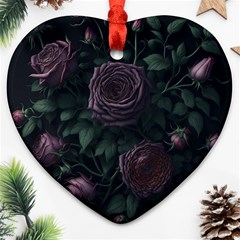 Rose Flower Plant Ornament (heart)