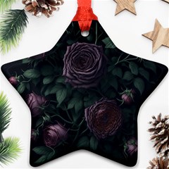 Rose Flower Plant Ornament (star)