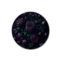 Rose Flower Plant Rubber Coaster (round) by pakminggu