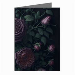 Rose Flower Plant Greeting Cards (pkg Of 8)