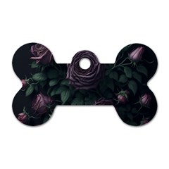 Rose Flower Plant Dog Tag Bone (two Sides) by pakminggu