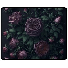 Rose Flower Plant Fleece Blanket (medium) by pakminggu