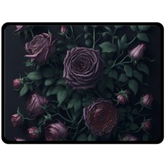 Rose Flower Plant Two Sides Fleece Blanket (large) by pakminggu