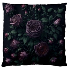 Rose Flower Plant Standard Premium Plush Fleece Cushion Case (two Sides) by pakminggu