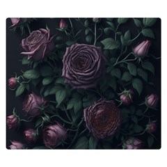 Rose Flower Plant Premium Plush Fleece Blanket (small)