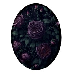 Rose Flower Plant Oval Glass Fridge Magnet (4 Pack) by pakminggu