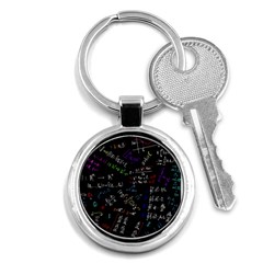 Mathematics  Physics Maths Math Pattern Key Chain (round) by pakminggu