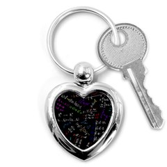 Mathematics  Physics Maths Math Pattern Key Chain (heart) by pakminggu