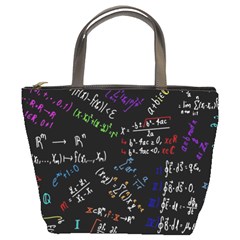 Mathematics  Physics Maths Math Pattern Bucket Bag by pakminggu