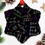 Mathematics  Physics Maths Math Pattern Snowflake Ornament (Two Sides) Front