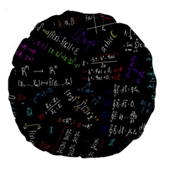 Mathematics  Physics Maths Math Pattern Large 18  Premium Round Cushions by pakminggu