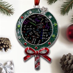 Mathematics  Physics Maths Math Pattern Metal X mas Lollipop With Crystal Ornament by pakminggu