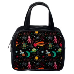 Space Seamless Pattern Classic Handbag (one Side) by pakminggu