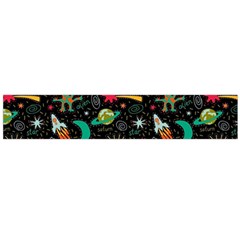 Space Seamless Pattern Large Premium Plush Fleece Scarf 