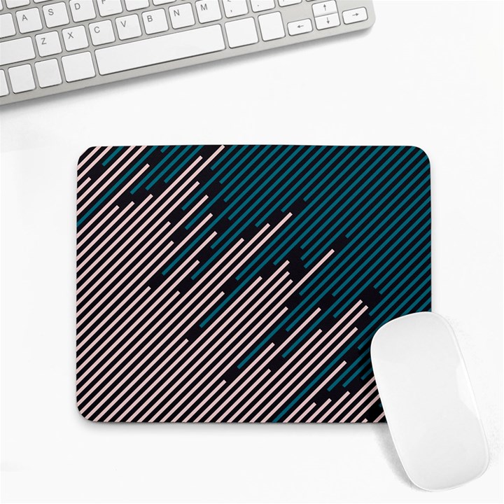 Abstract Diagonal Striped Lines Pattern Small Mousepad