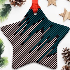 Abstract Diagonal Striped Lines Pattern Ornament (star)