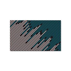 Abstract Diagonal Striped Lines Pattern Sticker (rectangular) by pakminggu