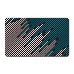 Abstract Diagonal Striped Lines Pattern Magnet (rectangular) by pakminggu