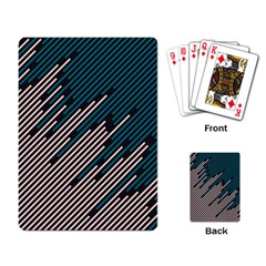 Abstract Diagonal Striped Lines Pattern Playing Cards Single Design (rectangle)