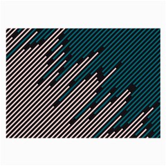 Abstract Diagonal Striped Lines Pattern Large Glasses Cloth by pakminggu