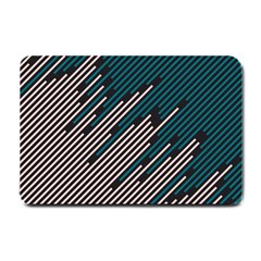 Abstract Diagonal Striped Lines Pattern Small Doormat by pakminggu