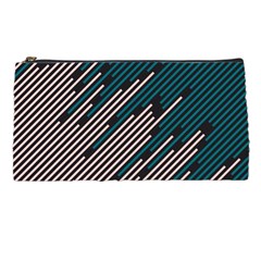 Abstract Diagonal Striped Lines Pattern Pencil Case by pakminggu