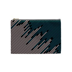 Abstract Diagonal Striped Lines Pattern Cosmetic Bag (medium) by pakminggu