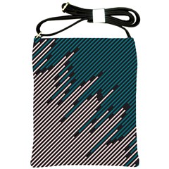 Abstract Diagonal Striped Lines Pattern Shoulder Sling Bag by pakminggu