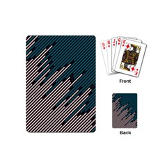 Abstract Diagonal Striped Lines Pattern Playing Cards Single Design (mini)