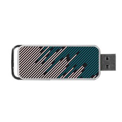 Abstract Diagonal Striped Lines Pattern Portable Usb Flash (two Sides) by pakminggu