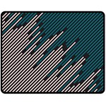 Abstract Diagonal Striped Lines Pattern Two Sides Fleece Blanket (Medium) 58.8 x47.4  Blanket Front