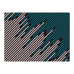 Abstract Diagonal Striped Lines Pattern Two Sides Premium Plush Fleece Blanket (mini) by pakminggu