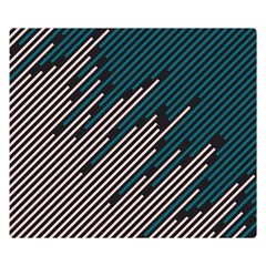 Abstract Diagonal Striped Lines Pattern Two Sides Premium Plush Fleece Blanket (small) by pakminggu