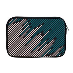 Abstract Diagonal Striped Lines Pattern Apple Macbook Pro 17  Zipper Case by pakminggu