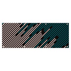 Abstract Diagonal Striped Lines Pattern Banner And Sign 8  X 3  by pakminggu