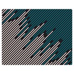 Abstract Diagonal Striped Lines Pattern Premium Plush Fleece Blanket (Medium) 60 x50  Blanket Front