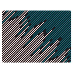 Abstract Diagonal Striped Lines Pattern Premium Plush Fleece Blanket (extra Small) by pakminggu