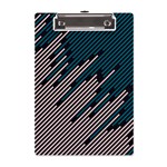 Abstract Diagonal Striped Lines Pattern A5 Acrylic Clipboard Front