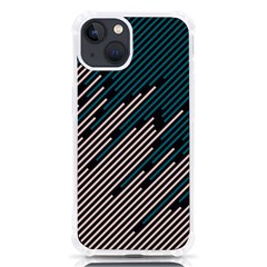 Abstract Diagonal Striped Lines Pattern Iphone 13 Tpu Uv Print Case by pakminggu