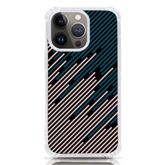 Abstract Diagonal Striped Lines Pattern Iphone 13 Pro Tpu Uv Print Case by pakminggu