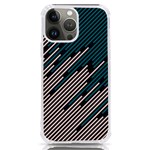 Abstract Diagonal Striped Lines Pattern iPhone 13 Pro Max TPU UV Print Case Front