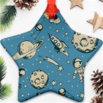 Space Objects Nursery Pattern Ornament (Star) Front