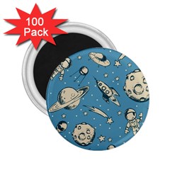 Space Objects Nursery Pattern 2 25  Magnets (100 Pack)  by pakminggu