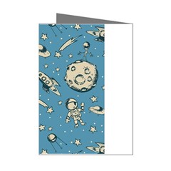 Space Objects Nursery Pattern Mini Greeting Cards (pkg Of 8)