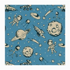 Space Objects Nursery Pattern Medium Glasses Cloth (2 Sides) by pakminggu